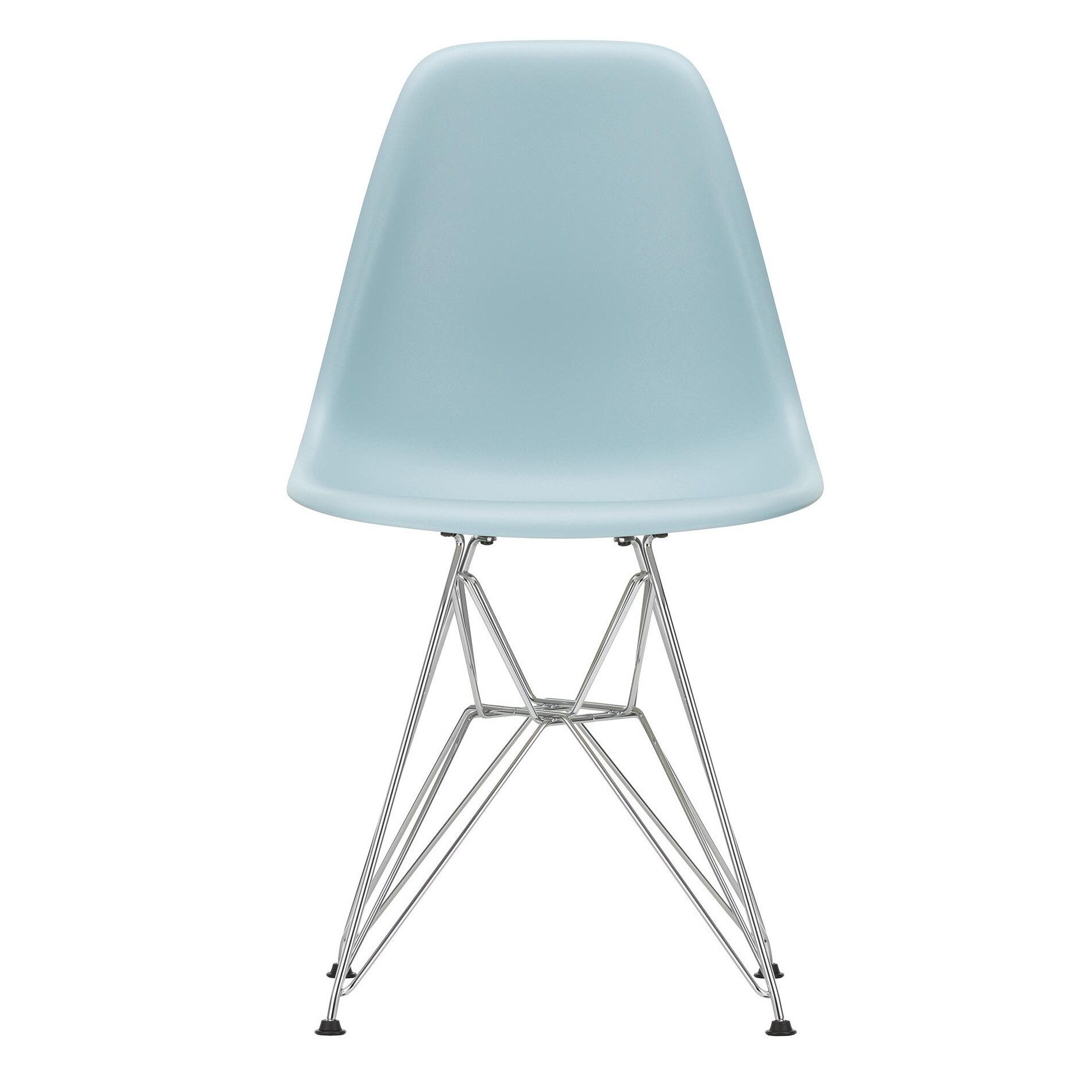 Eames Plastic Side Chair DSR RE Chromed Base