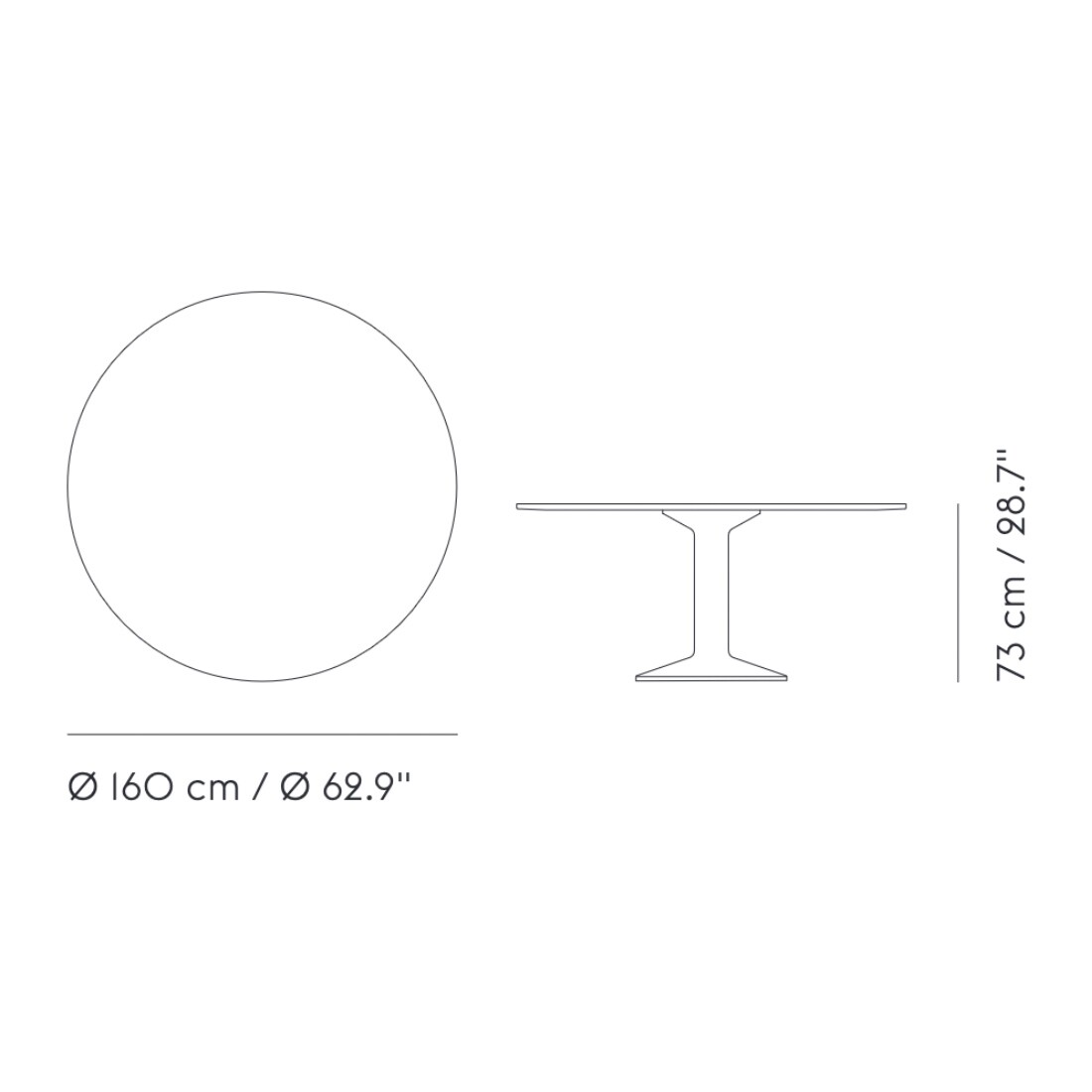 Midst Dining Table Ø160cm Oak