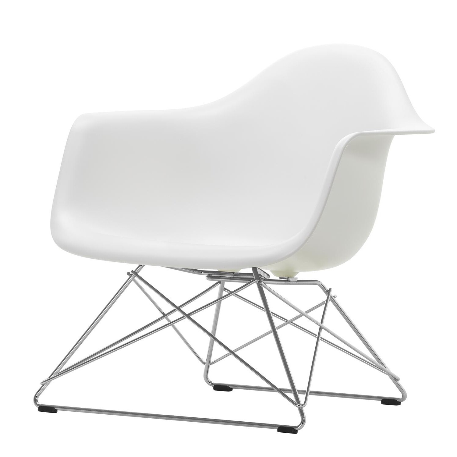 Eames Plastic Armchair LAR Chromed Base