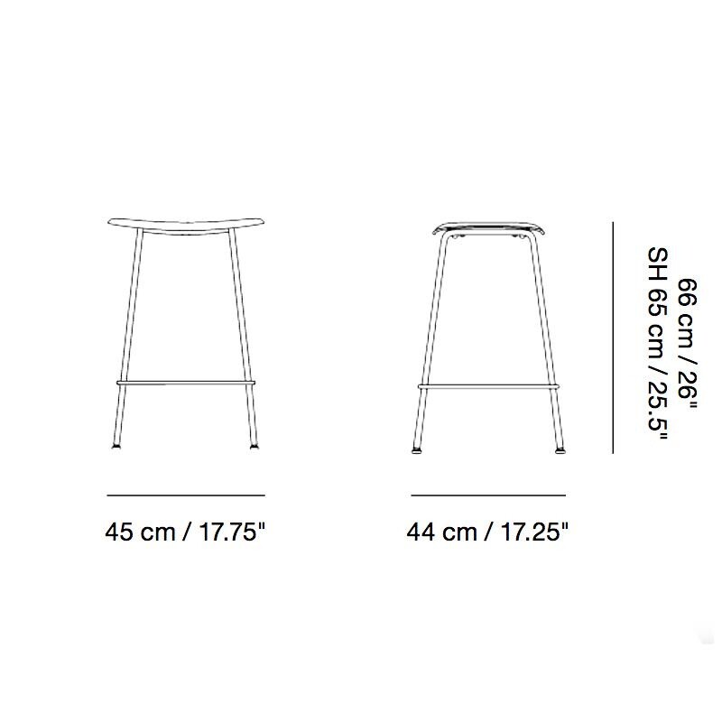 Fiber Bar Stool 65cm