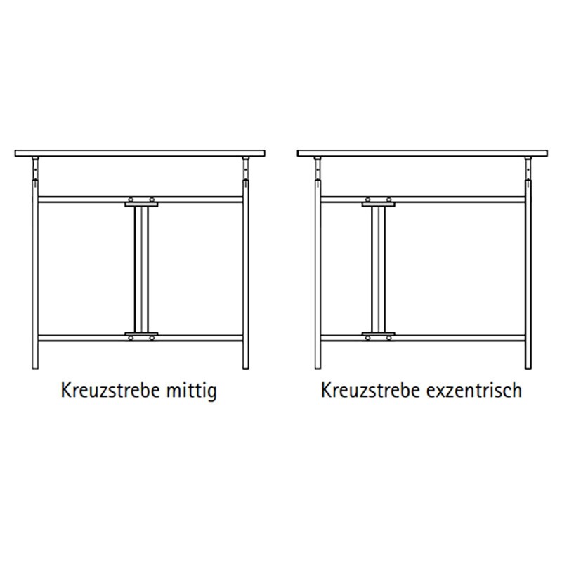 Eiermann 2 Table Frame 135x78x66cm Center