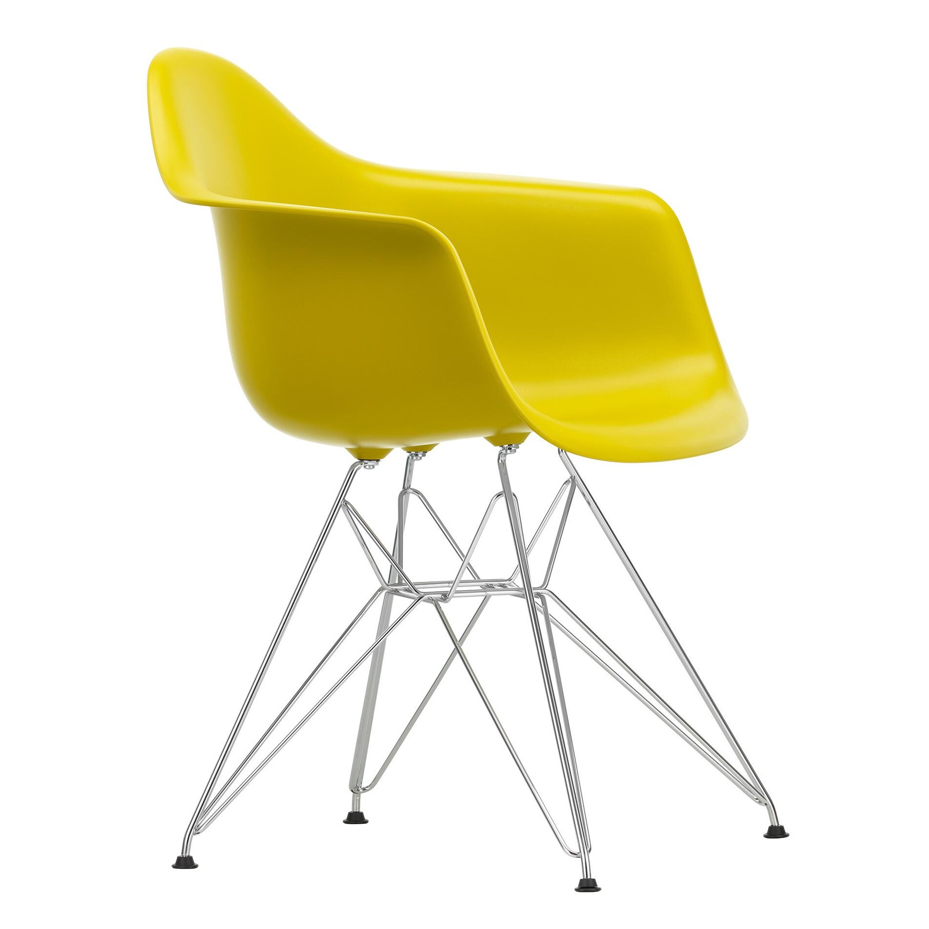 Eames Plastic Armchair DAR RE Chromed Base