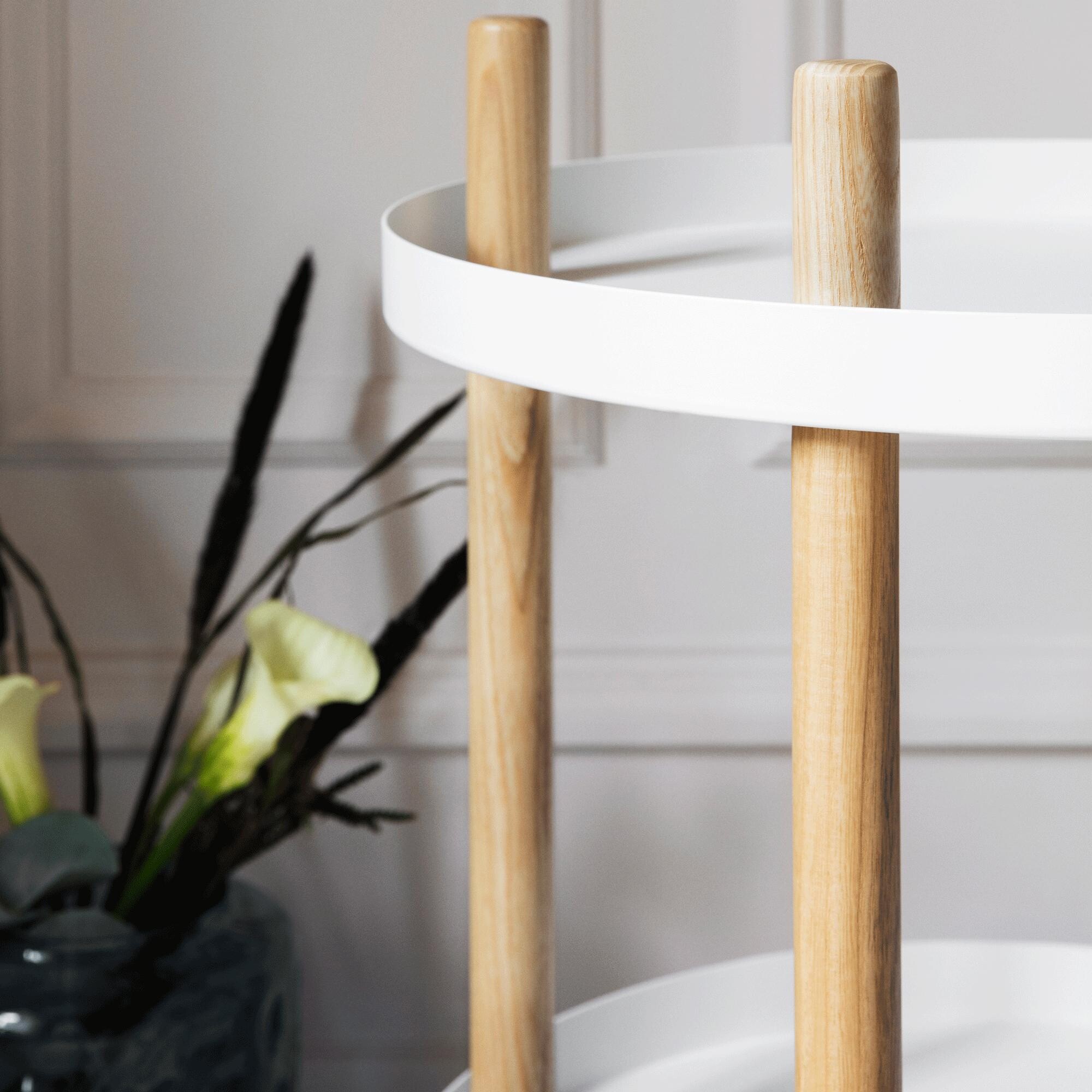 Block Side Table/Trolley round