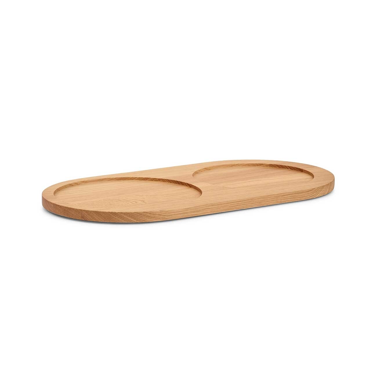 Doppio Set of 2 Dog Bowls with Wooden Tray SM