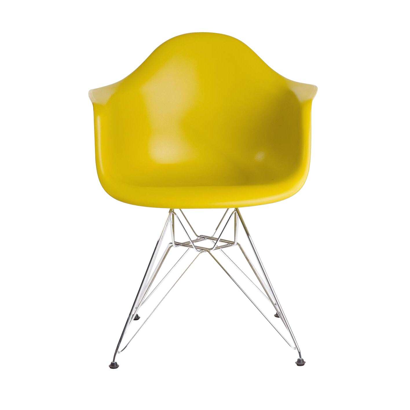 Eames Plastic Armchair DAR Chromed Base
