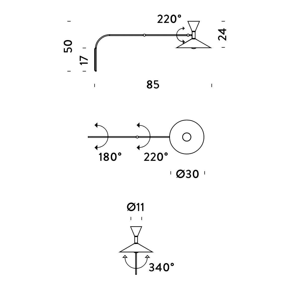 Mini Lampe de Marseille Wall Lamp