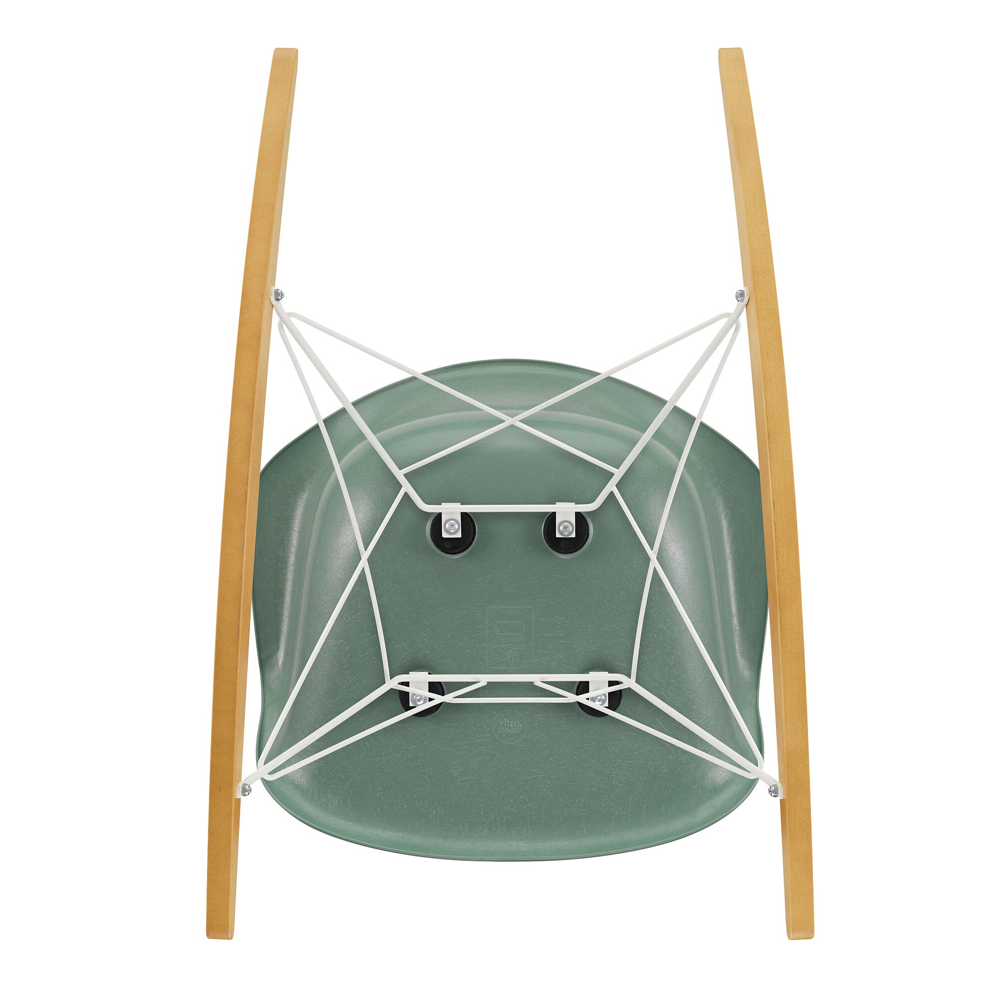 Eames Fiberglass Armchair RAR Rocking Chair White Base