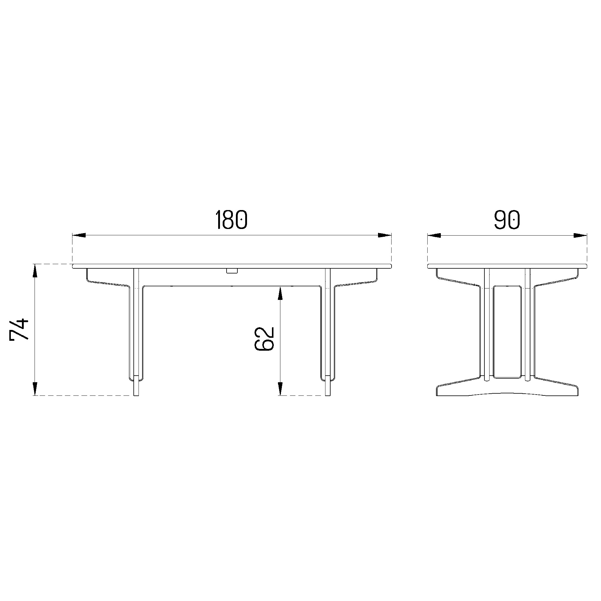 C64 Shakertable Dining Table 180x90cm