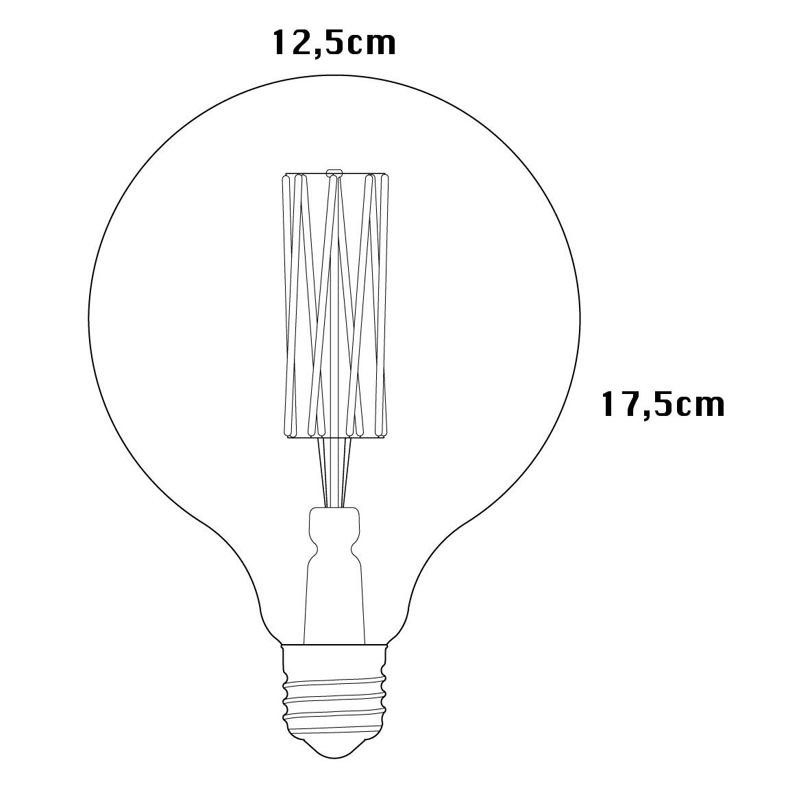 Gaia LED E27 GLOBE FILAMENT 360° 6W => 41W