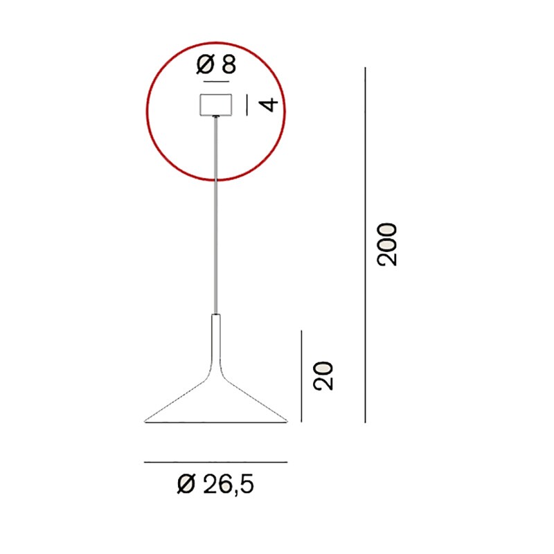 Dry H3 LED Suspension Lamp
