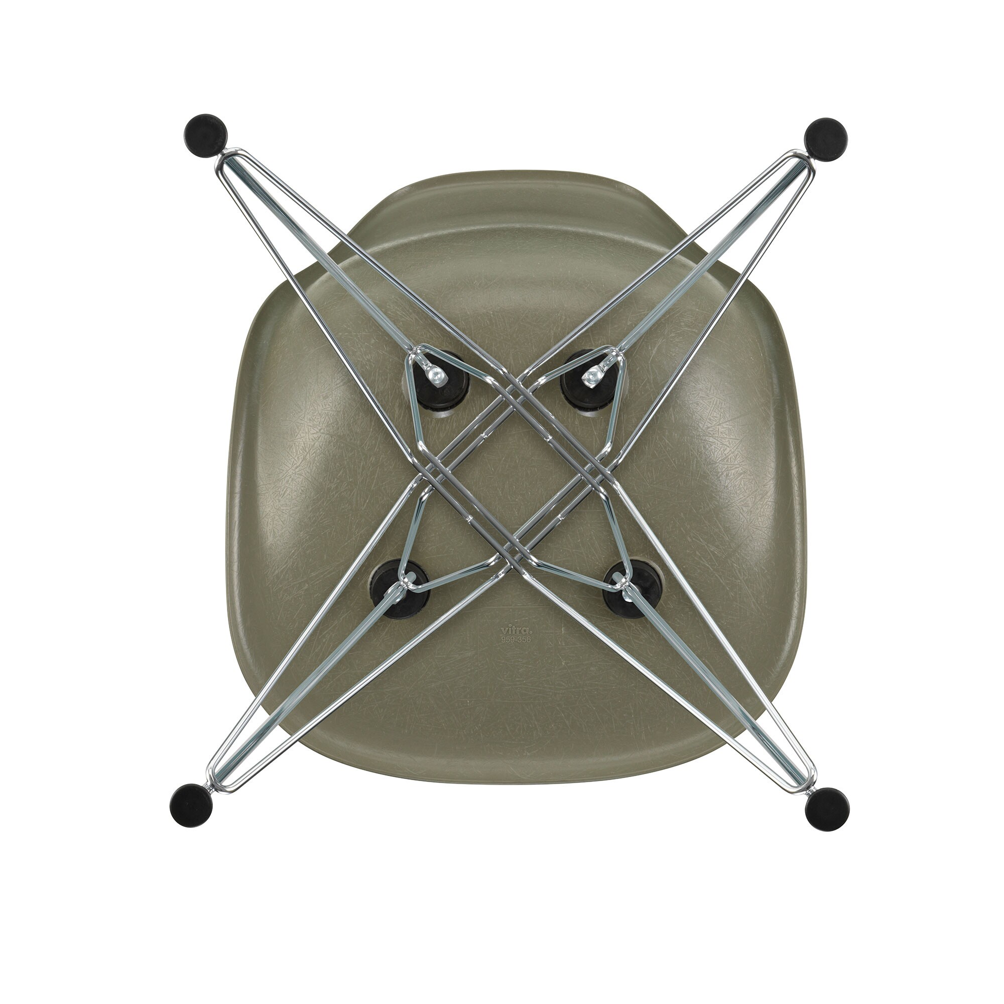 Eames Fiberglass Side Chair DSR Chromed Base