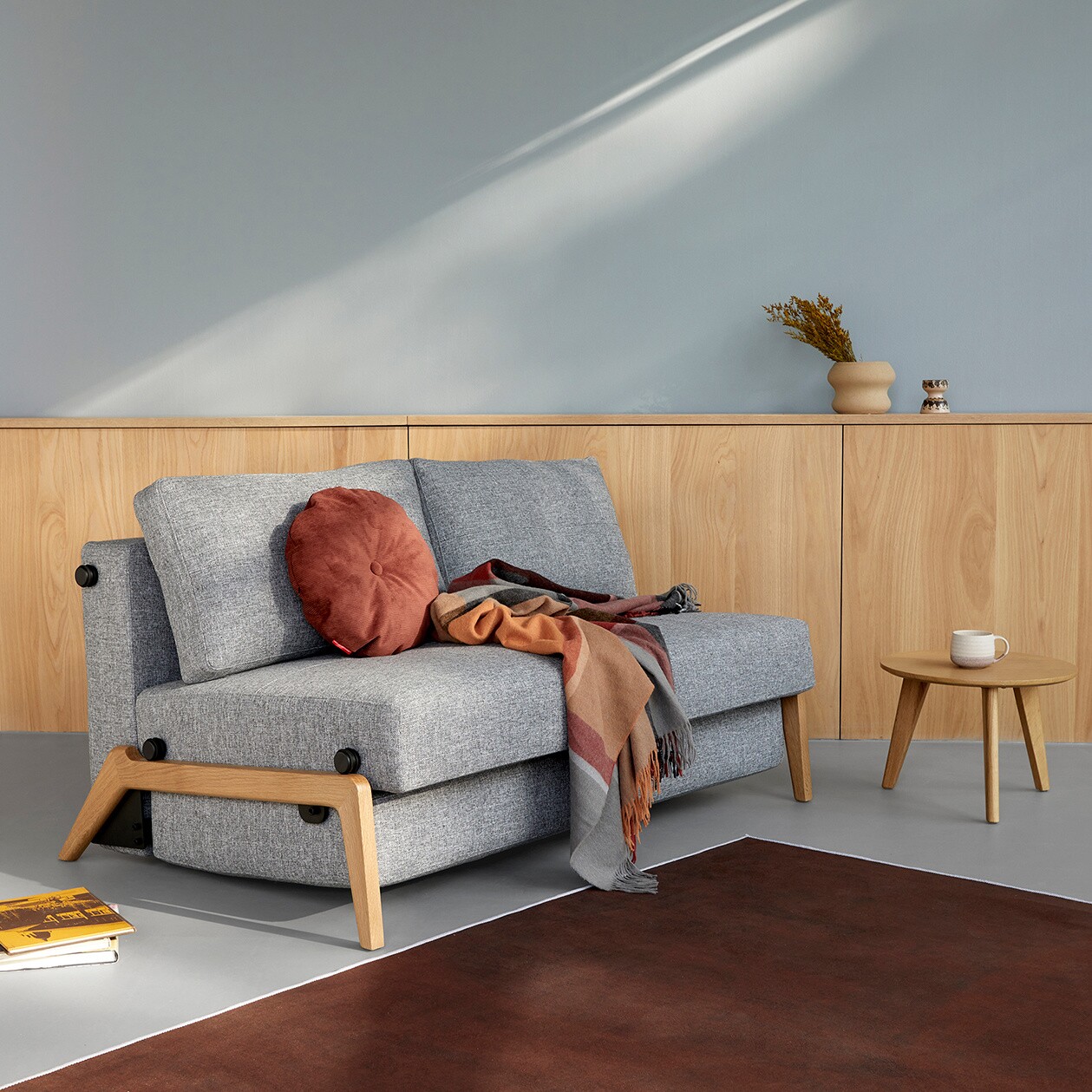 Cubed 140 Sofa Bed Oak 148x98cm