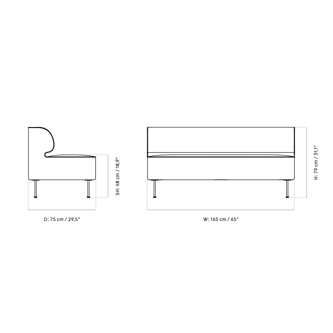 Eave Dining Sofa Bench 165x75cm