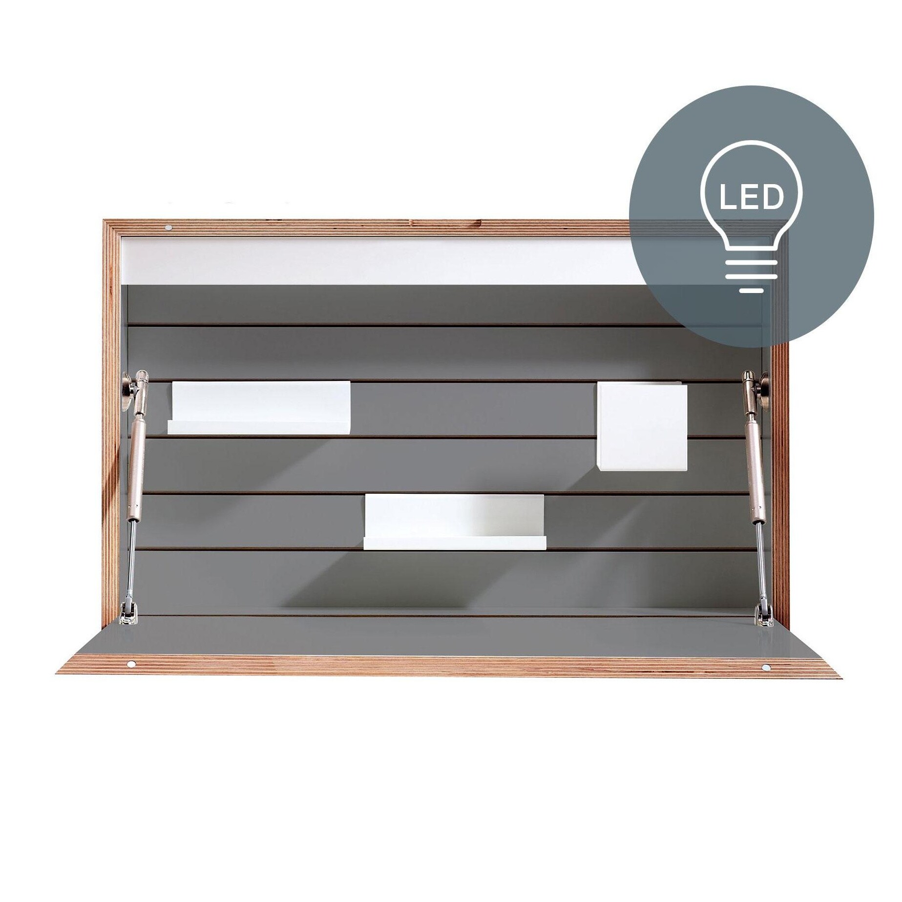 Flatbox LED Wall Secretary with On/Off Switch