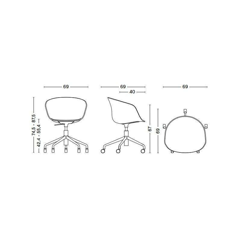 About a Chair AAC 52 2.0 Swivel Chair Height Adjustable