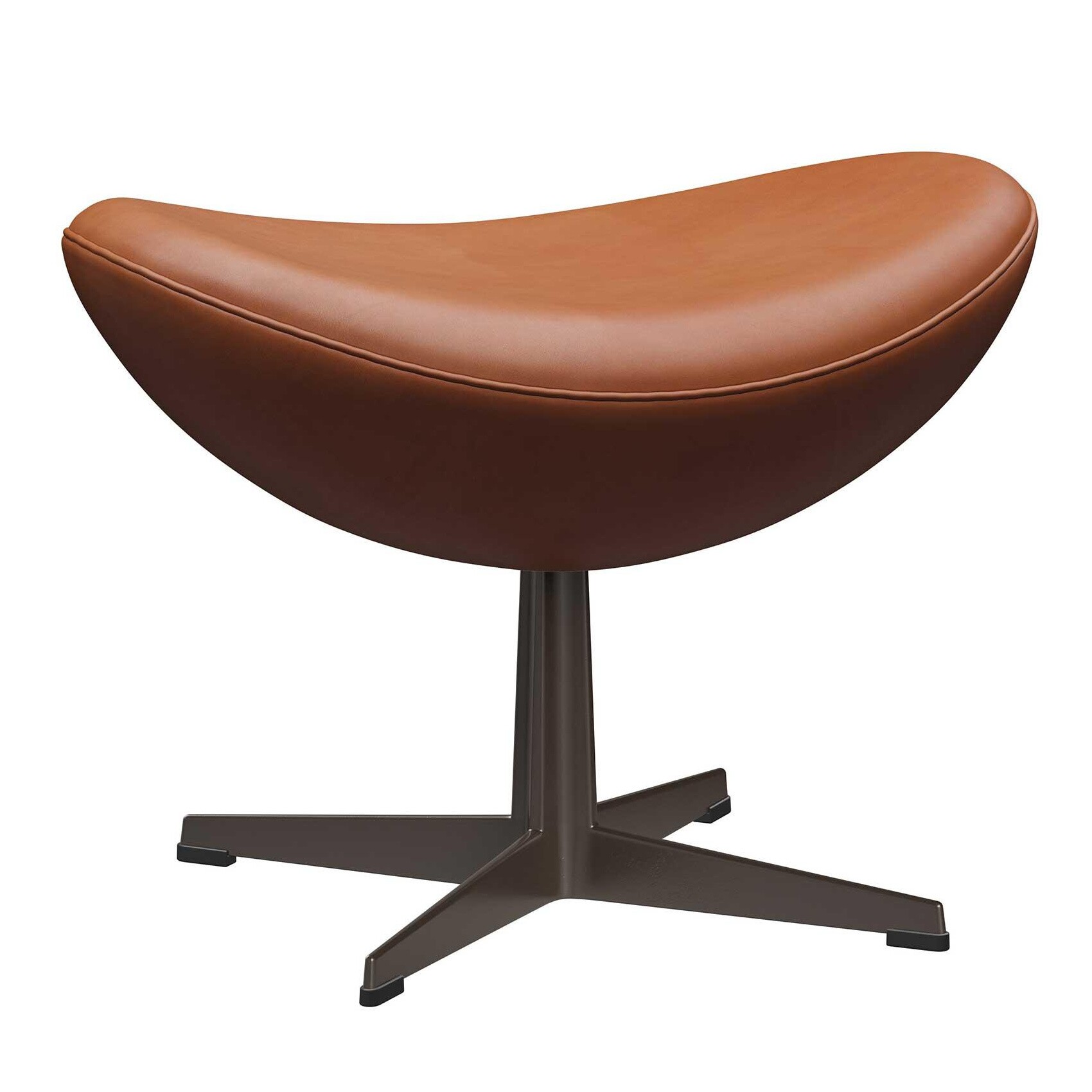 Egg™ Footrest Leather Brown Bronze Base