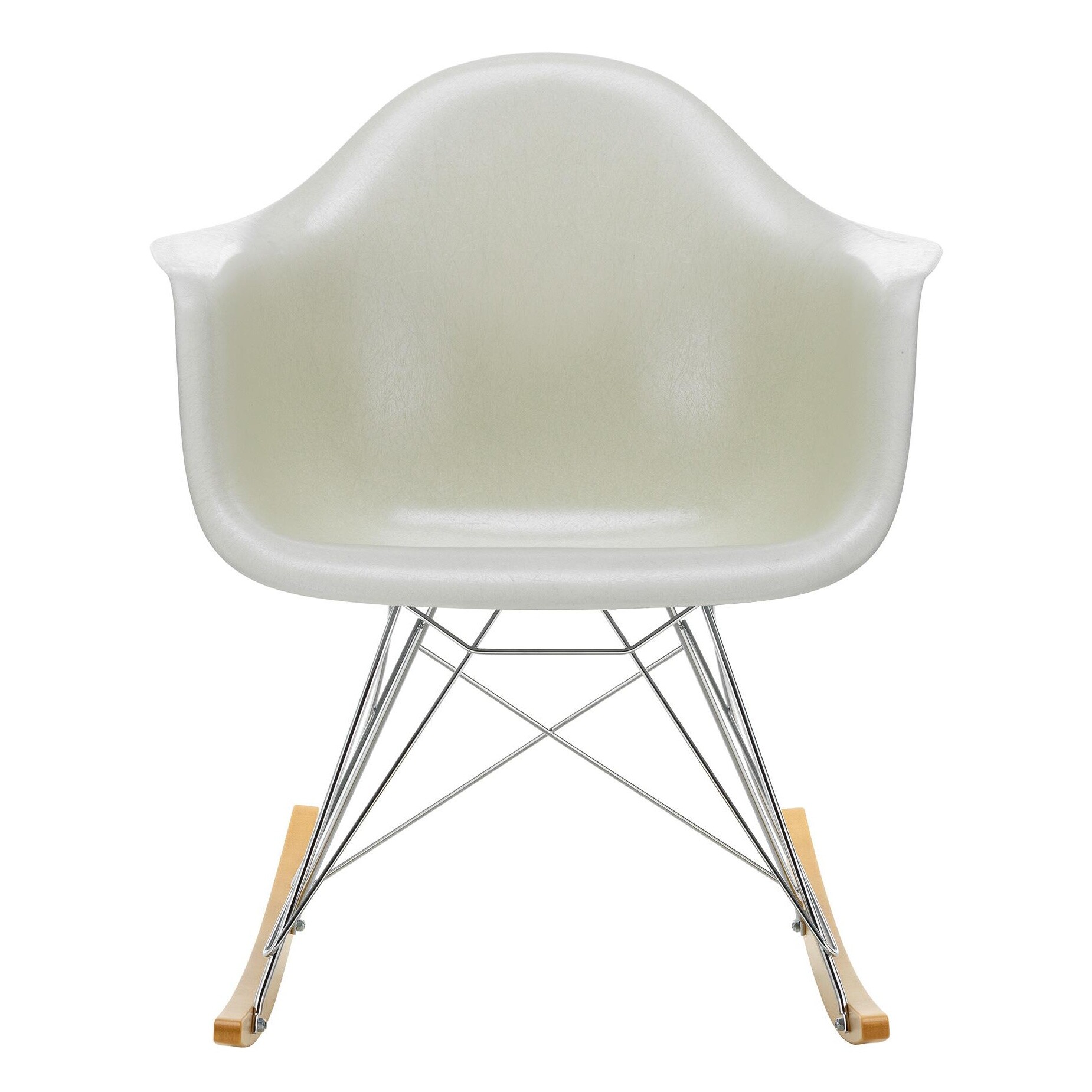 Eames Fiberglass Armchair RAR Rocking Chair Chromed Base