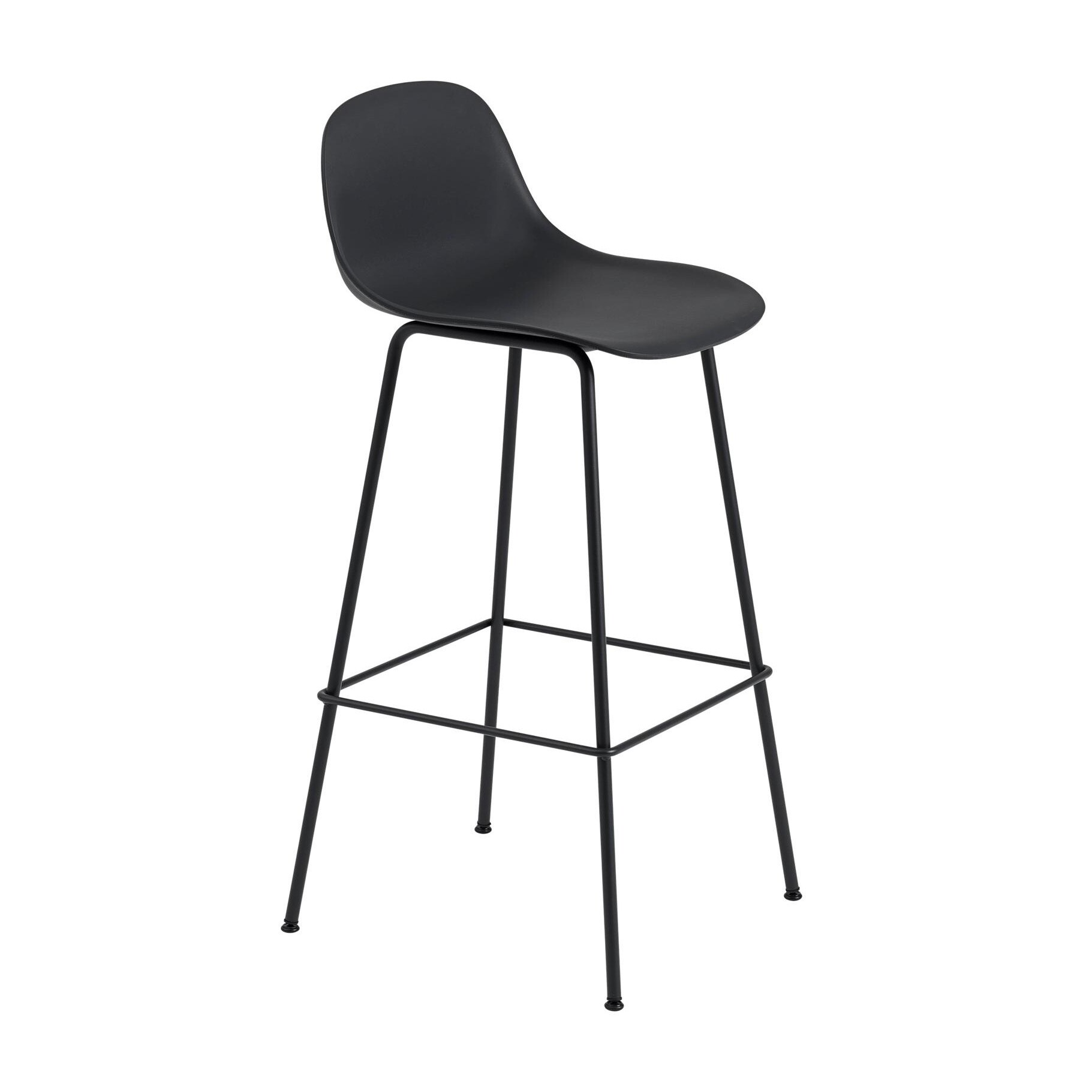 Fiber Bar Stool With Backrest 75cm