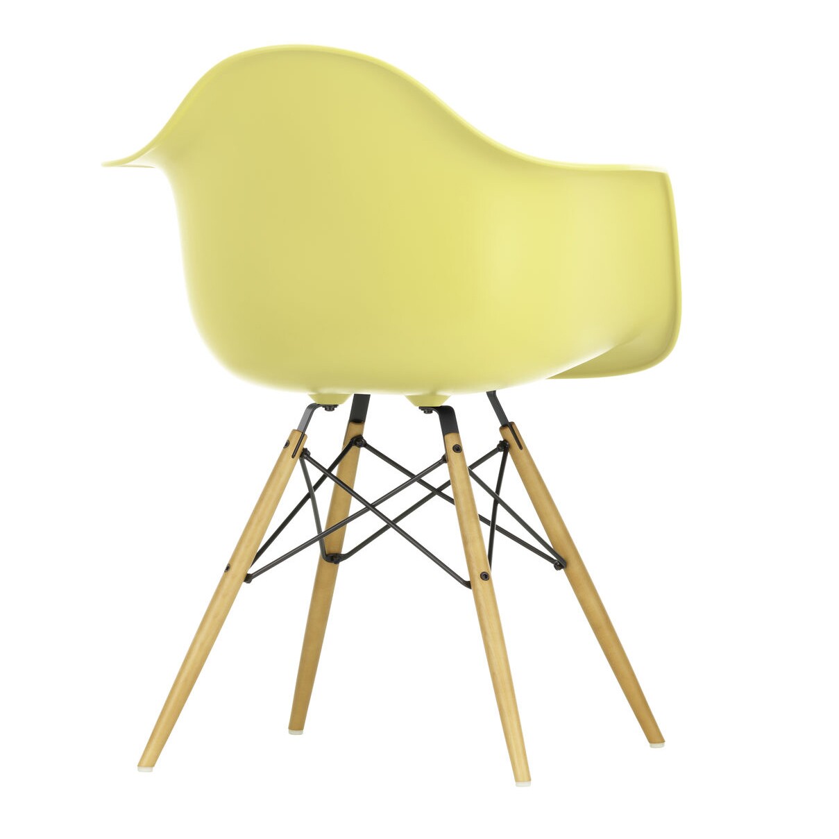 Eames Plastic Armchair DAW RE Golden Maple Base