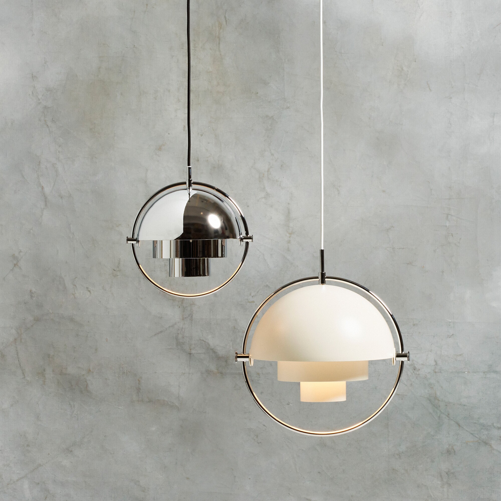 Multi-Lite Suspension Lamp Ø36cm Frame Chrome