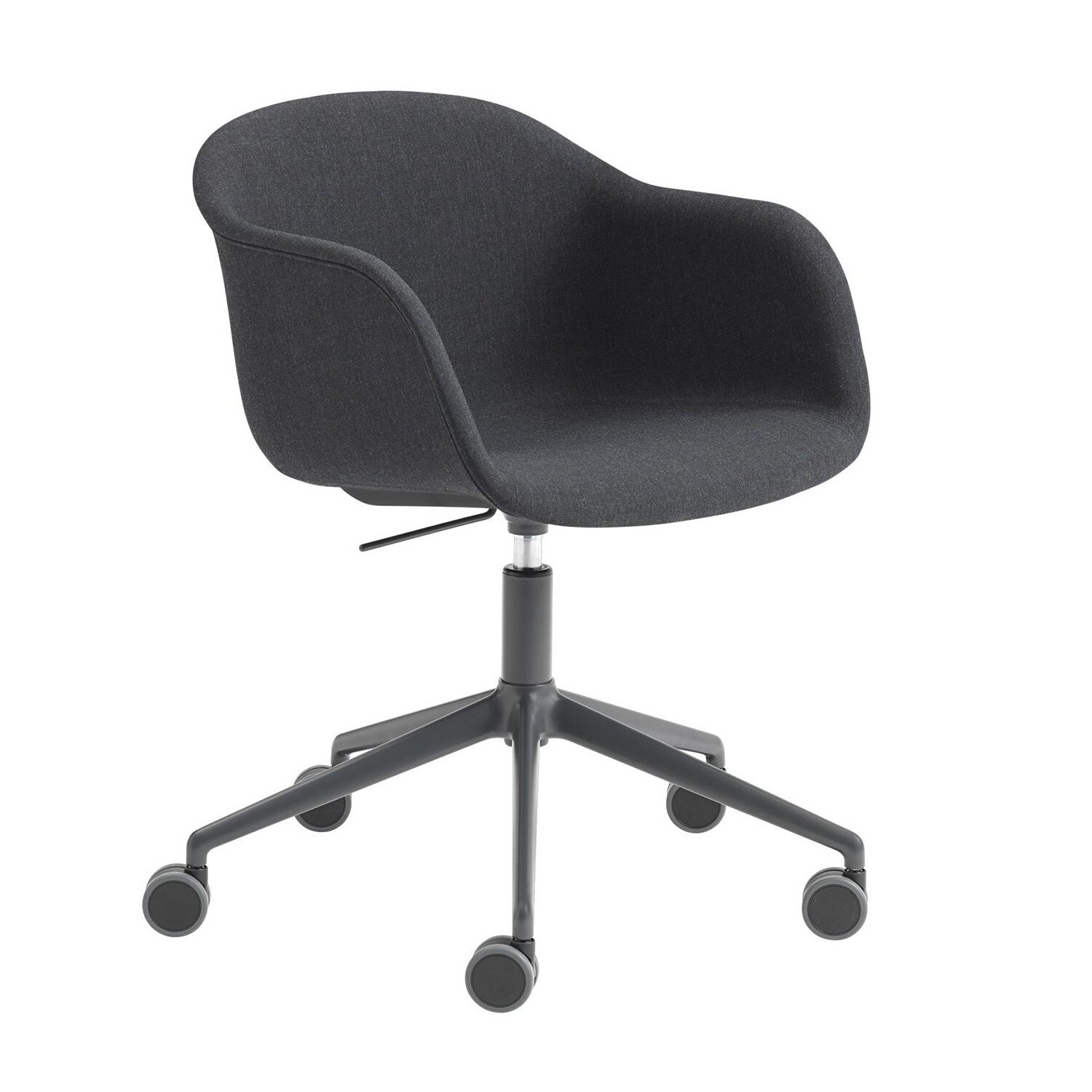 Fiber Chair with Castors and Gas Lift