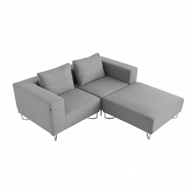 Lotus 2-Seater Sofa with Ottoman