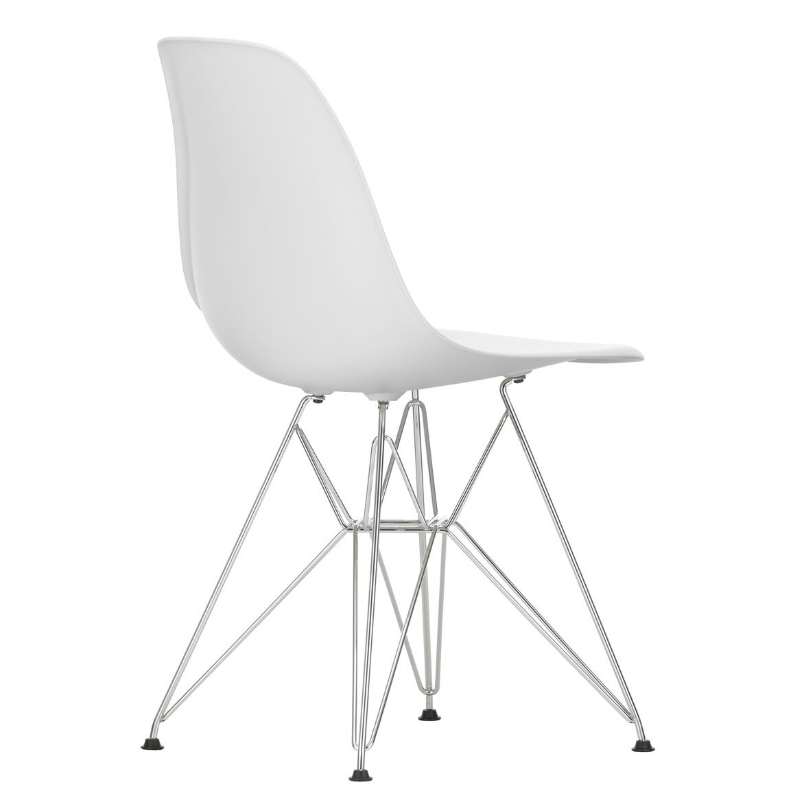 Eames Plastic Side Chair DSR RE Chromed Base