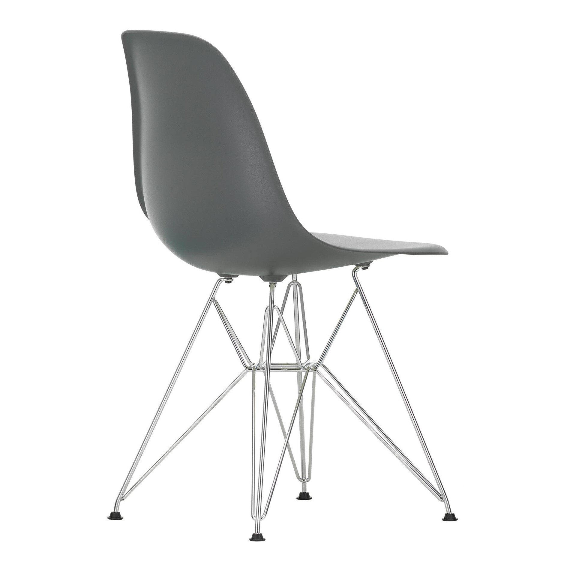 Eames Plastic Side Chair DSR RE Chromed Base