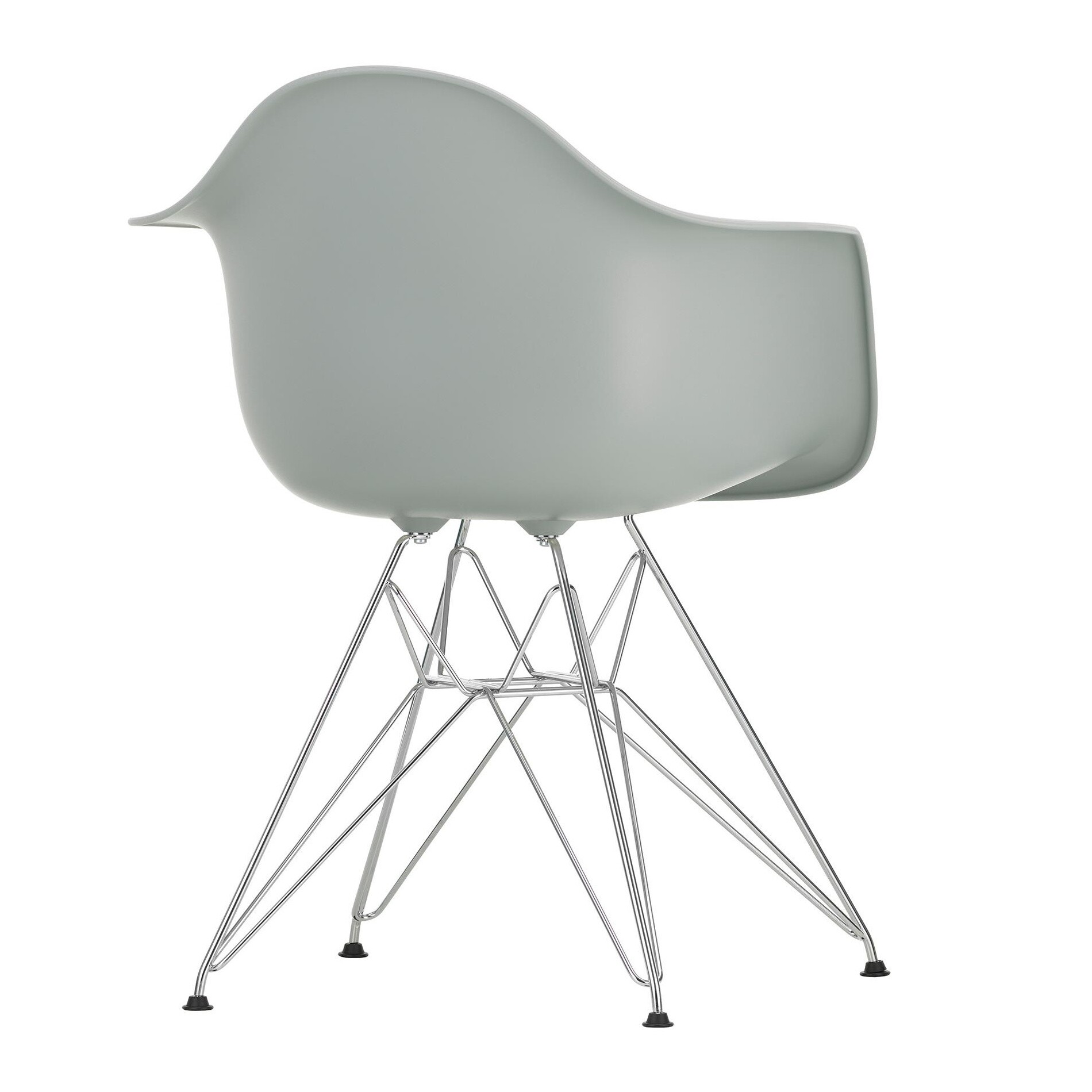 Eames Plastic Armchair DAR RE Chromed Base