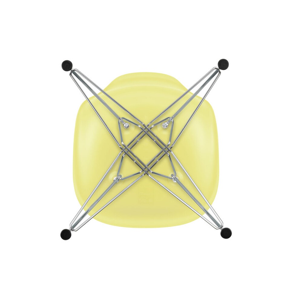 Eames Plastic Side Chair DSR RE Chromed Base