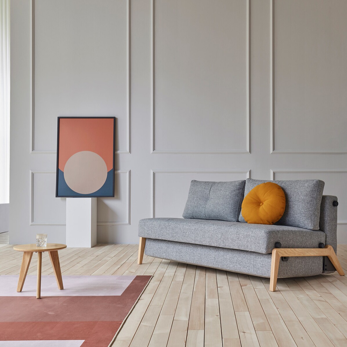 Cubed 160 Sofa Bed Oak 168x98cm