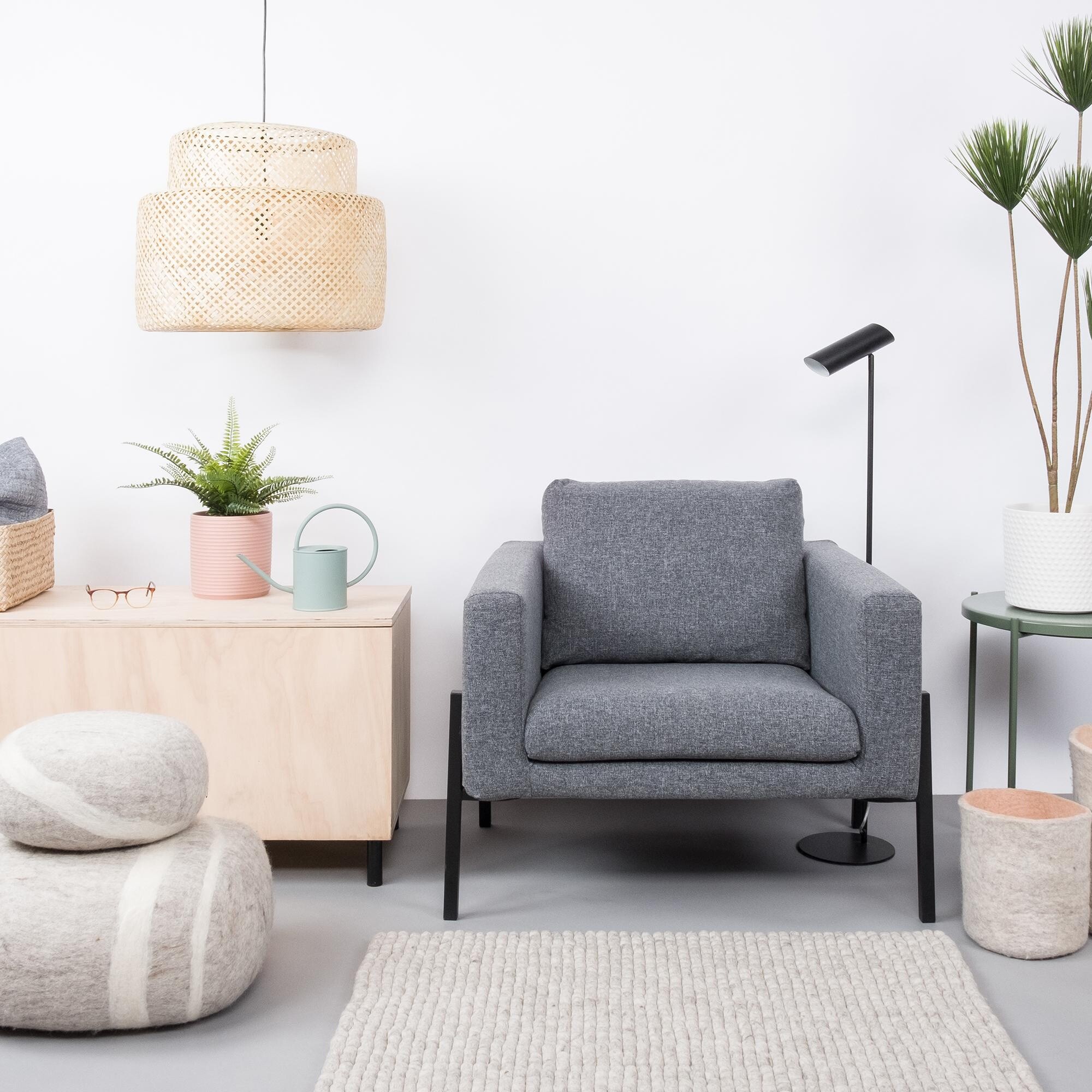 Béla Felt Ball Rug rectangular