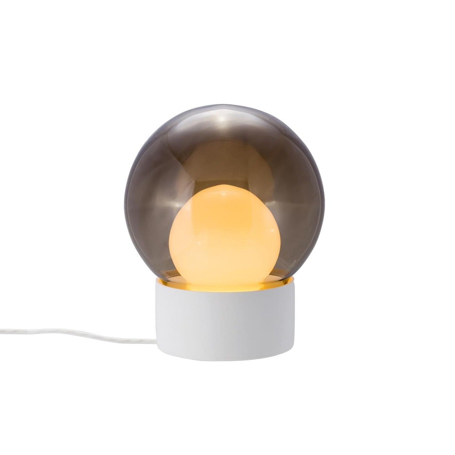 Boule Small Table Lamp Pedestal White