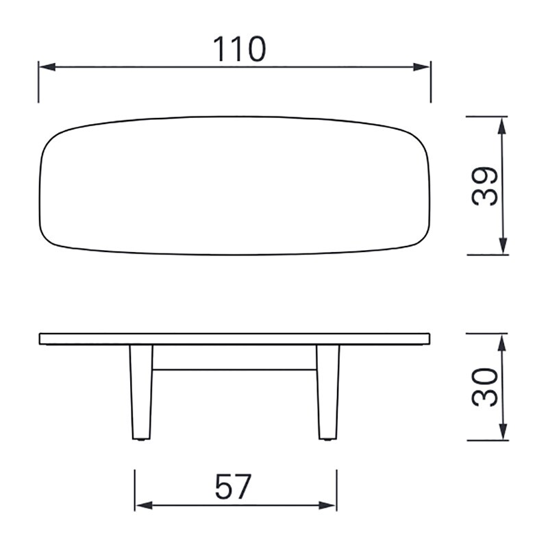 Matéria Side Table 110x39cm