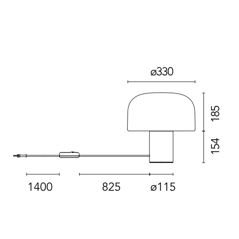 Bellhop Glass Table Lamp