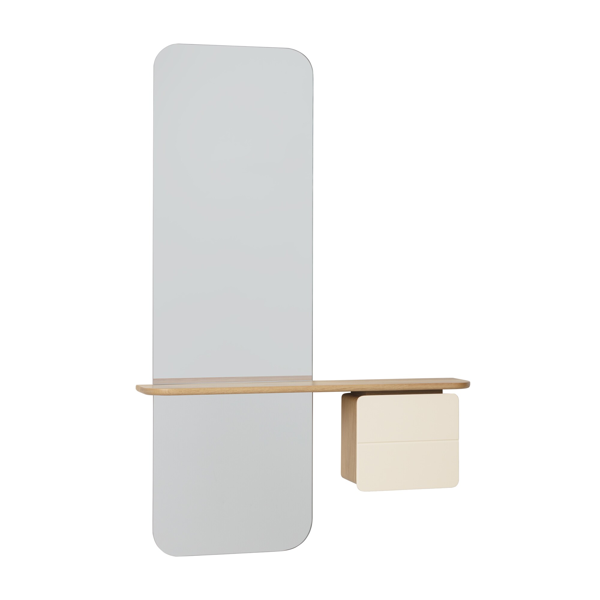 One More Look Wall Mirror with Shelf