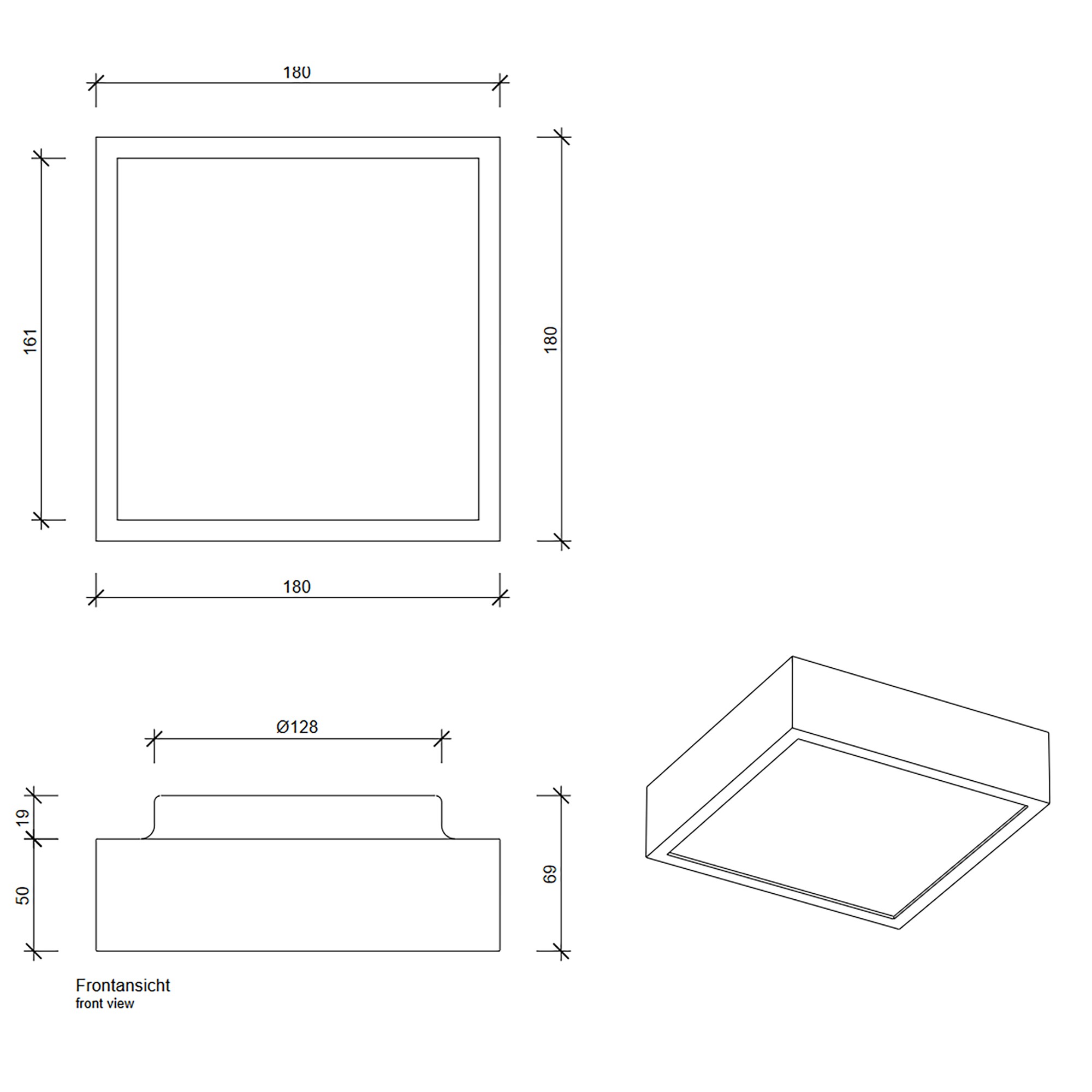Cut 18 N LED Ceiling Lamp
