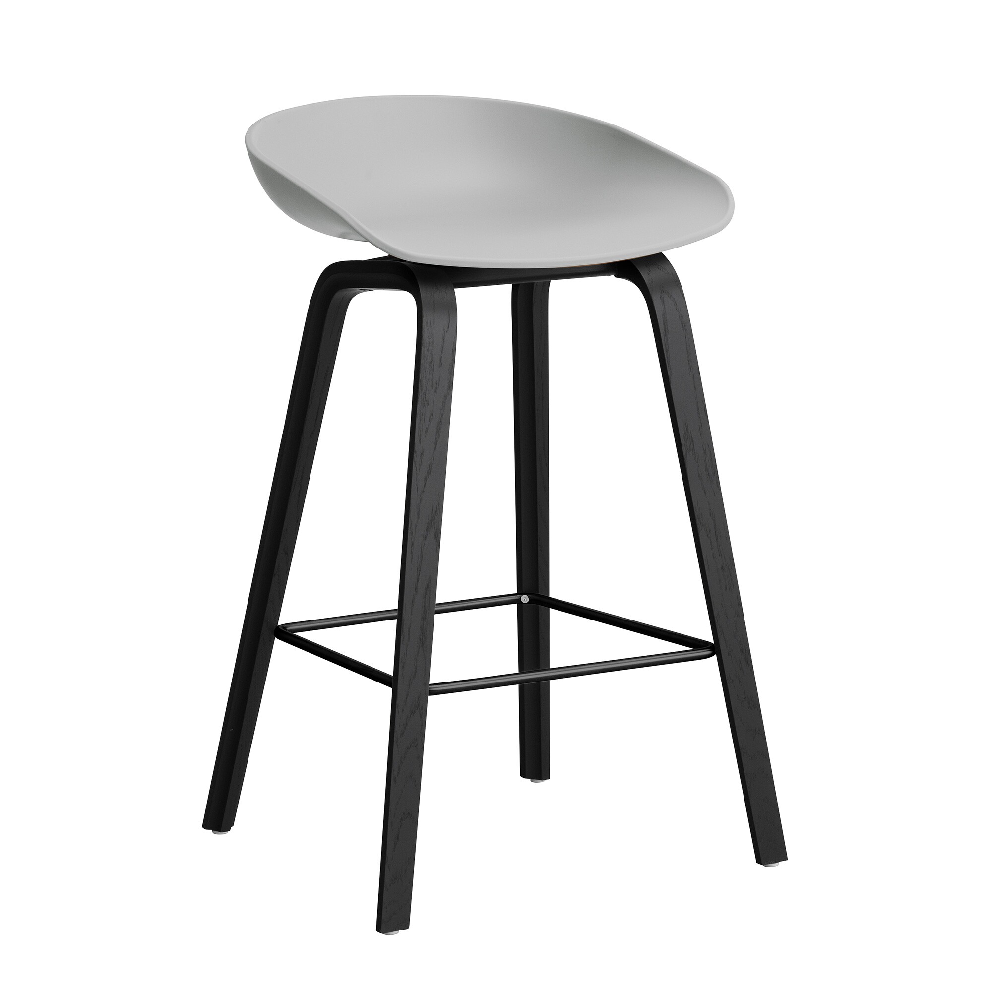 AAS 32 2.0 Bar Stool Low Black Lacquered Oak