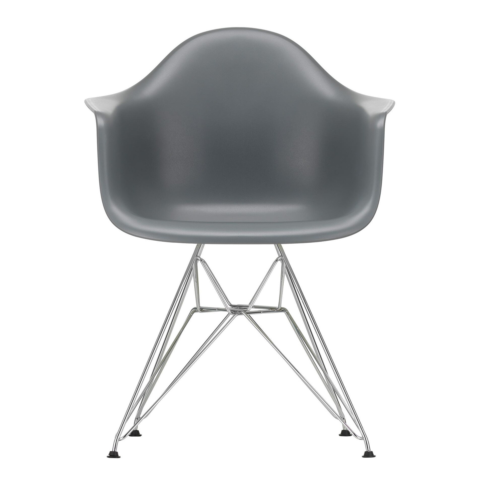 Eames Plastic Armchair DAR RE Chromed Base