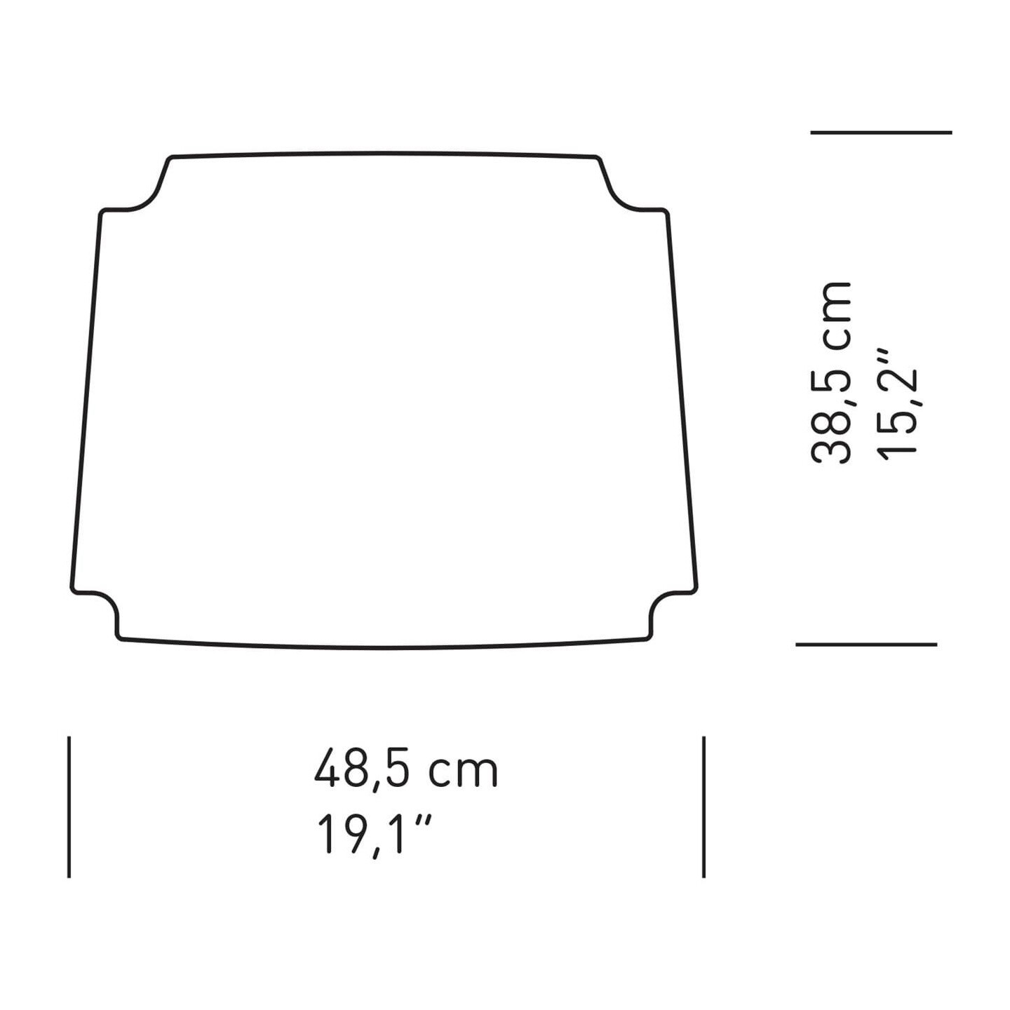 CU CH24 Seat Cushion 48.5x38.5cm Leather