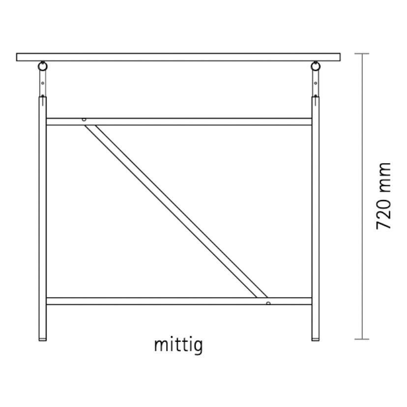 Eiermann 1 Table Frame 110x66x66cm Center