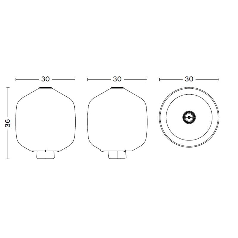 Buoy Glass Table Lamp Ø 30cm