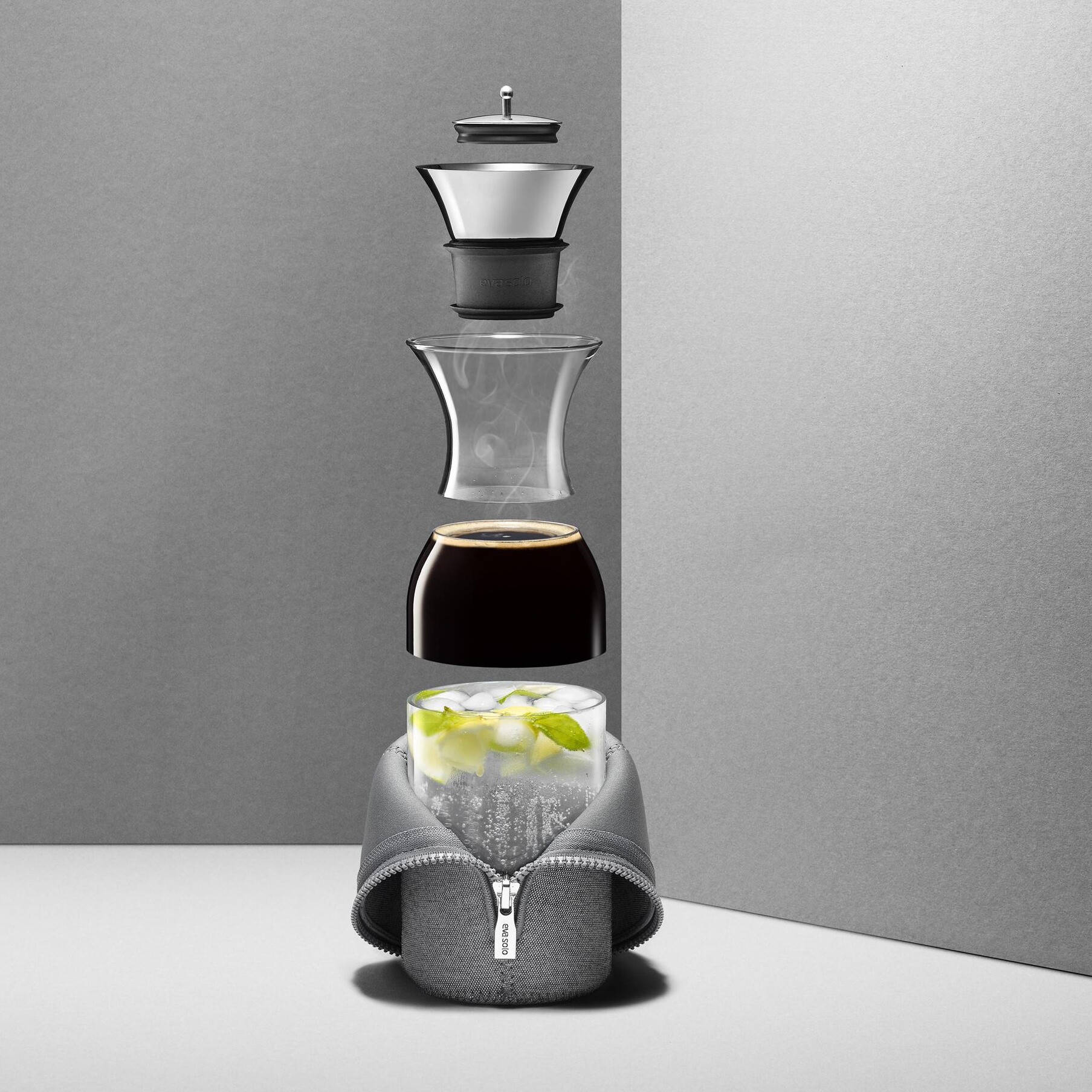 Fridge Carafe with Neoprene Cover 1L