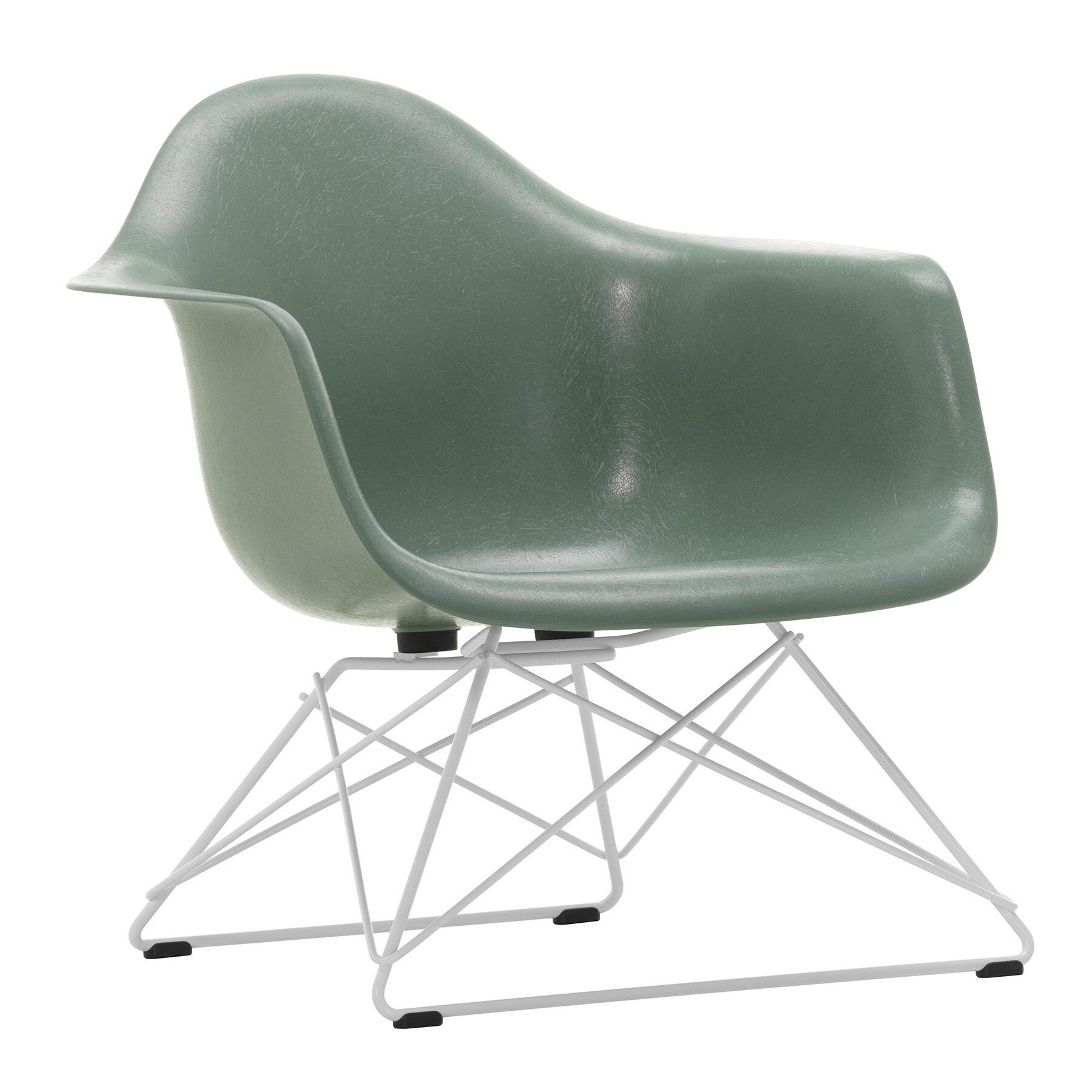 Eames Fiberglass Armchair LAR White Base