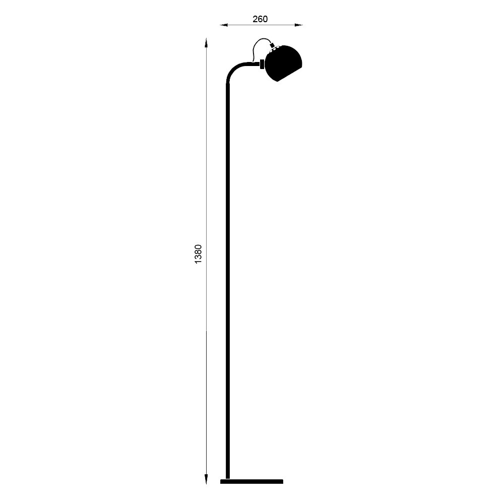 Ball Single Floor Lamp Glossy