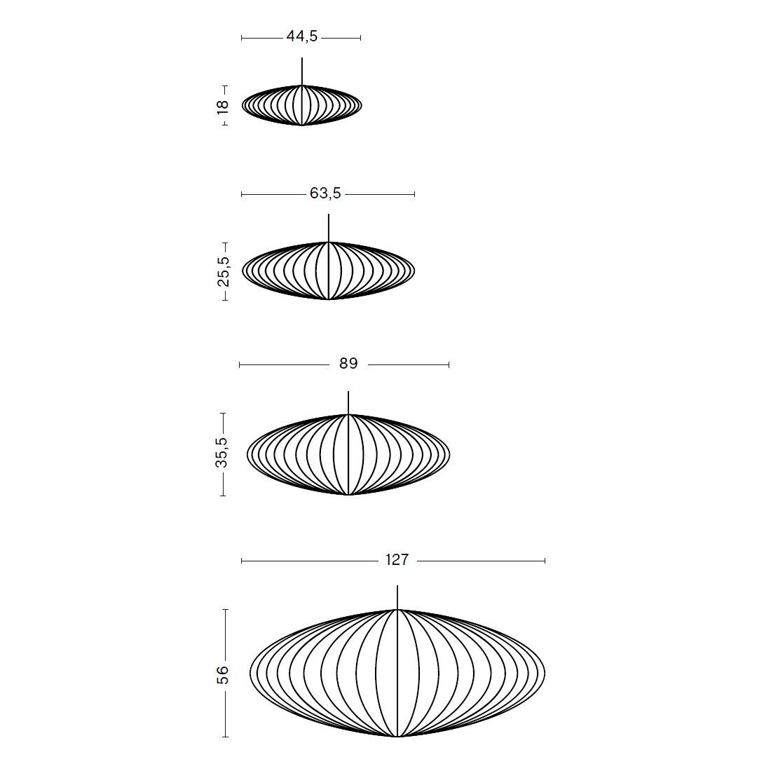 Nelson Saucer Bubble Suspension Lamp