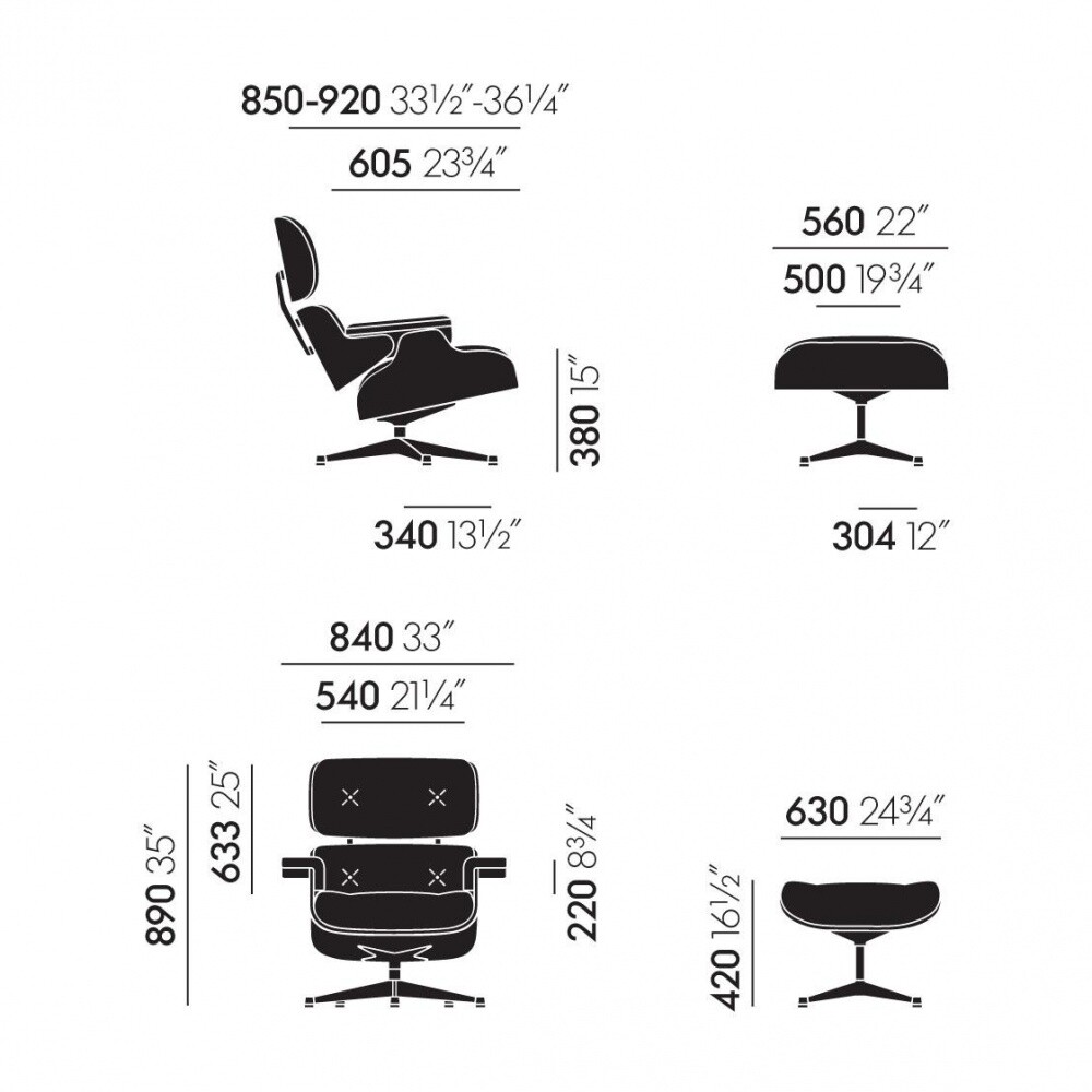 Eames Lounge Chair & Ottoman Fabric