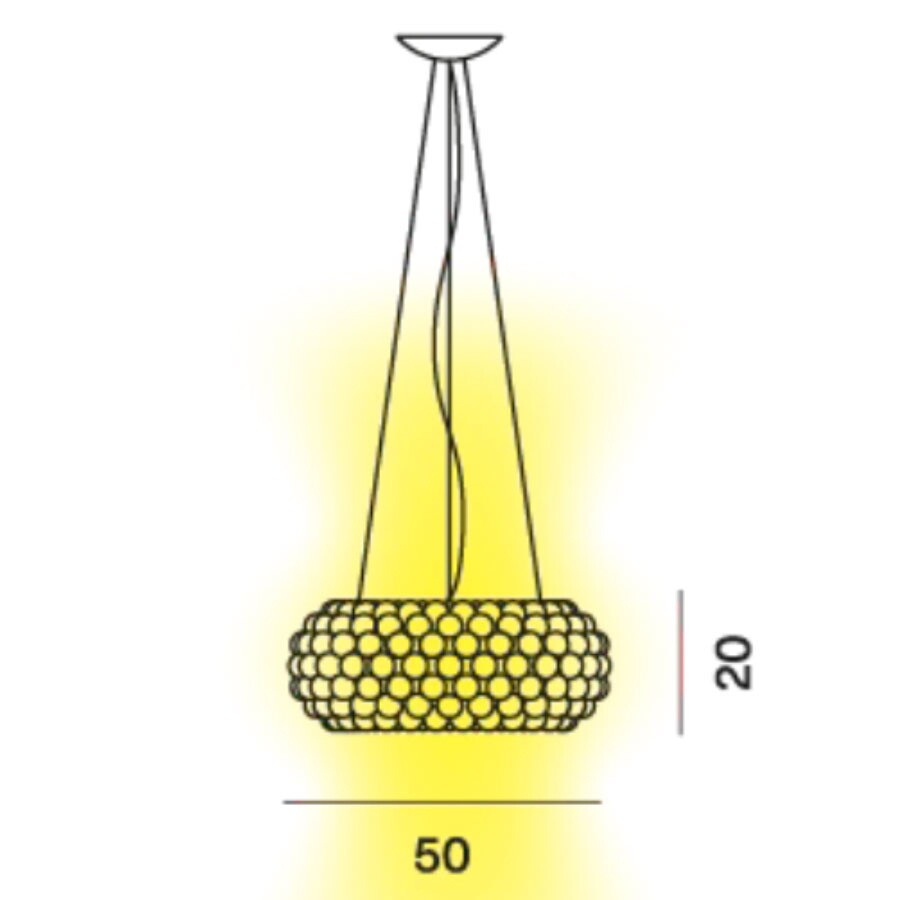 Caboche Plus Media LED Suspension Lamp