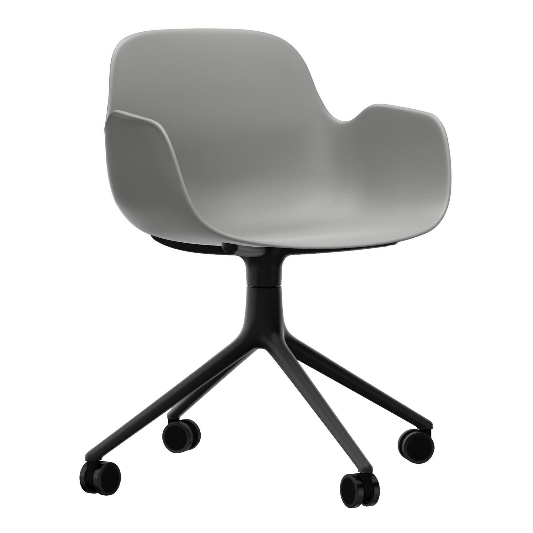 Form Swivelarmchair with Wheels 4W Black Base