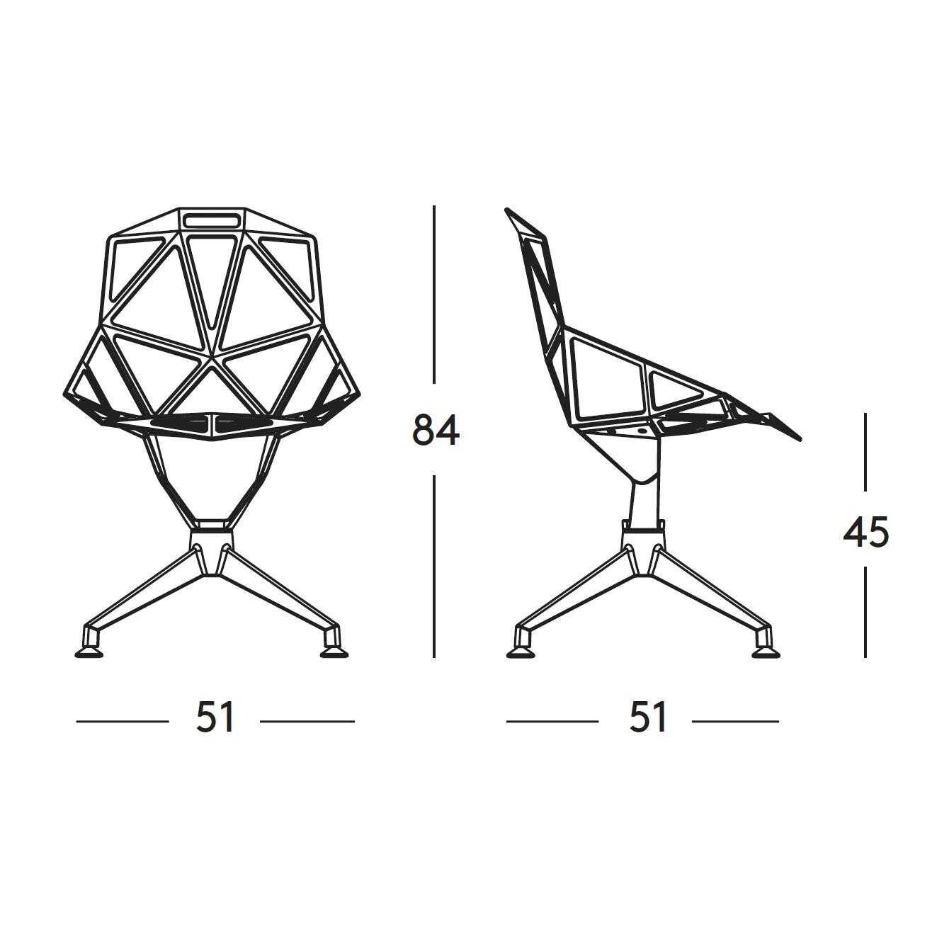 Chair One 4Star Swivel Chair 4-Legged Frame